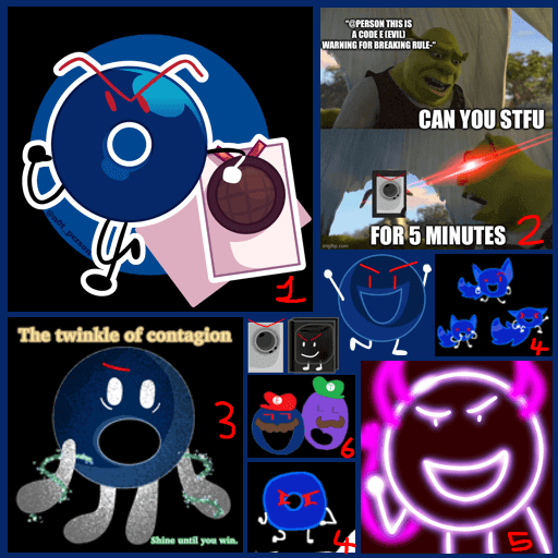 Background collage with a number for each art